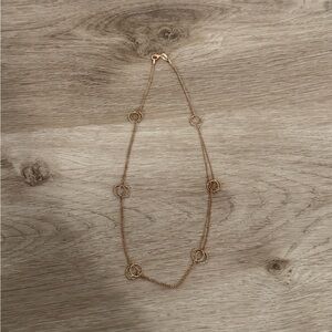 Elegant 925 Sterling Silver Italy Round Gold Chain Link Necklace